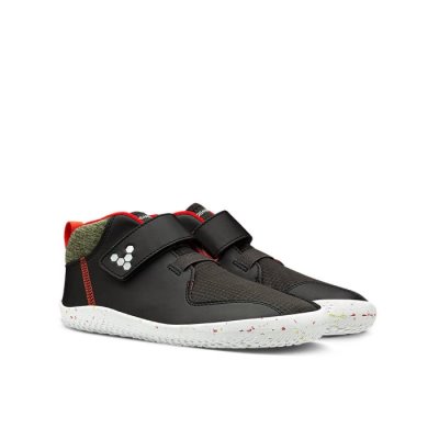 Vivobarefoot Kids' Primus Bootie All Weather School Shoes - Obsidian USA [MFP497860]